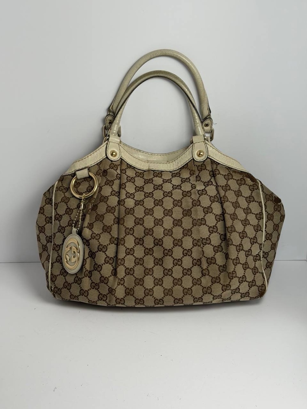 Gucci GG Sukey Monogram Canvas/Leather Tote Bag